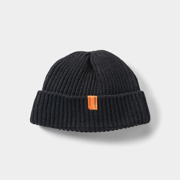 画像1: TIGHTBOOTH/TAG BEANIE（Black）［ビーニー-24秋冬］