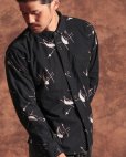 画像8: RATS/ATOMIC PRINT FLANNEL B.D SHIRT（BLACK）［フランネルB.Dシャツ-24秋冬］