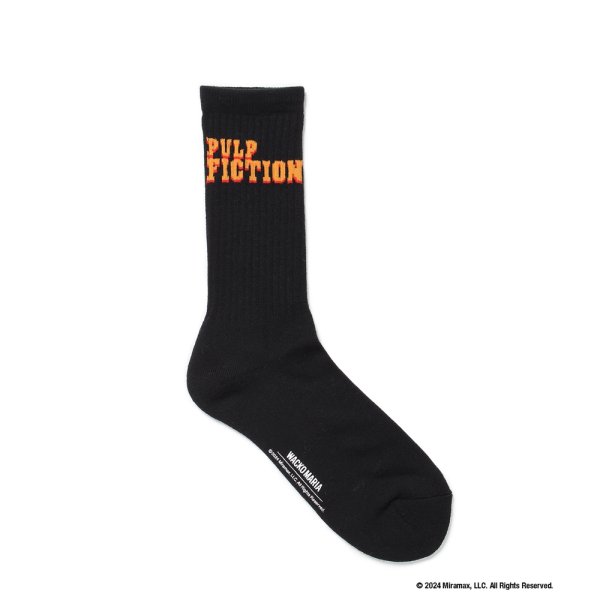 画像1: WACKO MARIA/PULP FICTION / JACQUARD SOCKS（BLACK）［ジャガードソックス-24秋冬］