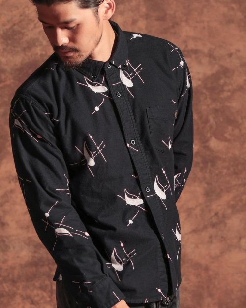 他の写真3: RATS/ATOMIC PRINT FLANNEL B.D SHIRT（BLACK）［フランネルB.Dシャツ-24秋冬］