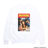 WACKO MARIA/PULP FICTION / SWEAT SHIRT（WHITE）［クルーネックスウェット-24秋冬］