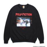 WACKO MARIA/PULP FICTION / SWEAT SHIRT（BLACK）［クルーネックスウェット-24秋冬］