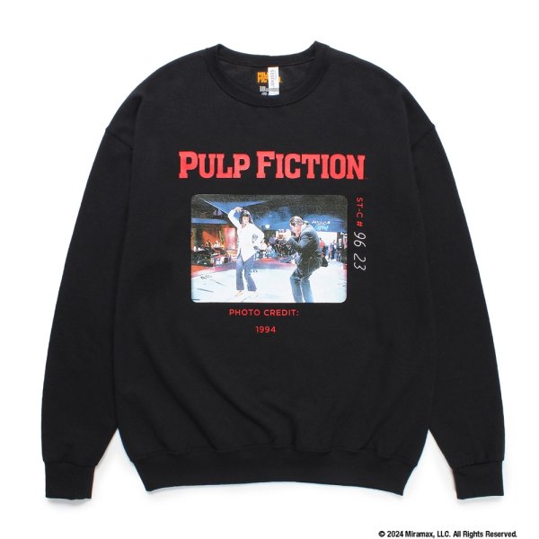 画像1: WACKO MARIA/PULP FICTION / SWEAT SHIRT（BLACK）［クルーネックスウェット-24秋冬］