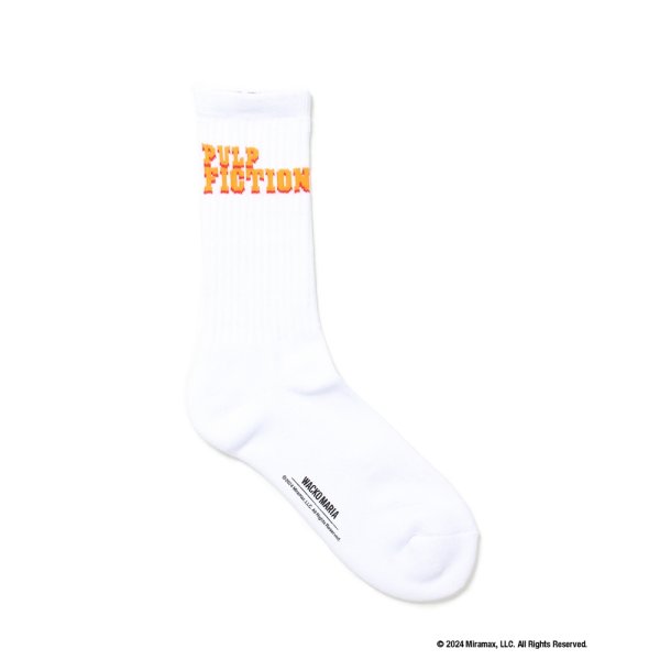 画像1: WACKO MARIA/PULP FICTION / JACQUARD SOCKS（WHITE）［ジャガードソックス-24秋冬］