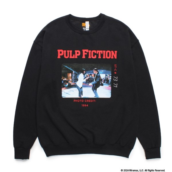 画像1: WACKO MARIA/PULP FICTION / SWEAT SHIRT（BLACK）［クルーネックスウェット-24秋冬］