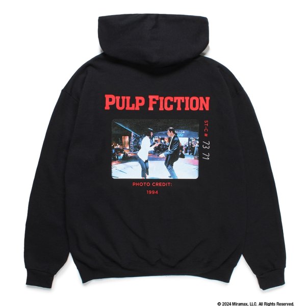 画像1: WACKO MARIA/PULP FICTION / HOODED SWEAT SHIRT（BLACK）［プルオーバーパーカー-24秋冬］