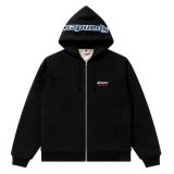 BlackEyePatch/SPANDEX LOGO ZIP HOODIE（BLACK）