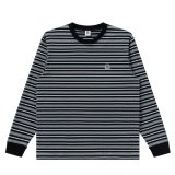 BlackEyePatch/SMALL OG BORDERED L/S TEE（MULTI）