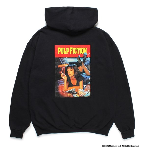 画像1: WACKO MARIA/PULP FICTION / HOODED SWEAT SHIRT（BLACK）［プルオーバーパーカー-24秋冬］