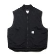 画像1: COOTIE PRODUCTIONS/Padded Nylon OX Work Vest（Black）［ワークベスト-24秋冬］ (1)