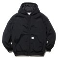 COOTIE PRODUCTIONS/Padded Nylon OX hooded Work Jacket（Black）［フーデッドワークJKT-24秋冬］