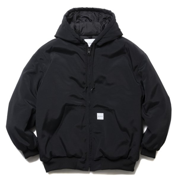 画像1: COOTIE PRODUCTIONS/Padded Nylon OX hooded Work Jacket（Black）［フーデッドワークJKT-24秋冬］