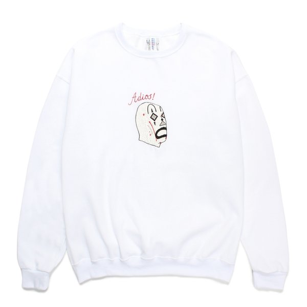 画像1: WACKO MARIA/世界平和プロジェクト / SWEAT SHIRT（WHITE）［クルーネックスウェット-24秋冬］