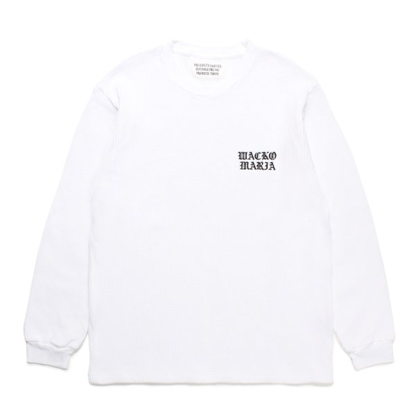 画像1: WACKO MARIA/THERMAL CREW NECK SHIRT（WHITE）［サーマル長袖-24秋冬］