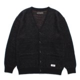 WACKO MARIA/GLITTER MOHAIR KNIT CARDIGAN（BLACK/RAINBOW）［グリッダーモヘアカーディガン-24秋冬］