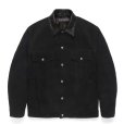 画像1: WACKO MARIA/SUEDE TRUCKER JACKET（BLACK）［スウェードレザートラッカーJKT-24秋冬］ (1)