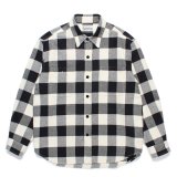 WACKO MARIA/CHECK FLANNEL SHIRT（WHITE）［チェックフランネルシャツ-24秋冬］