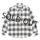 WACKO MARIA/CHECK FLANNEL SHIRT（WHITE）［チェックフランネルシャツ-24秋冬］