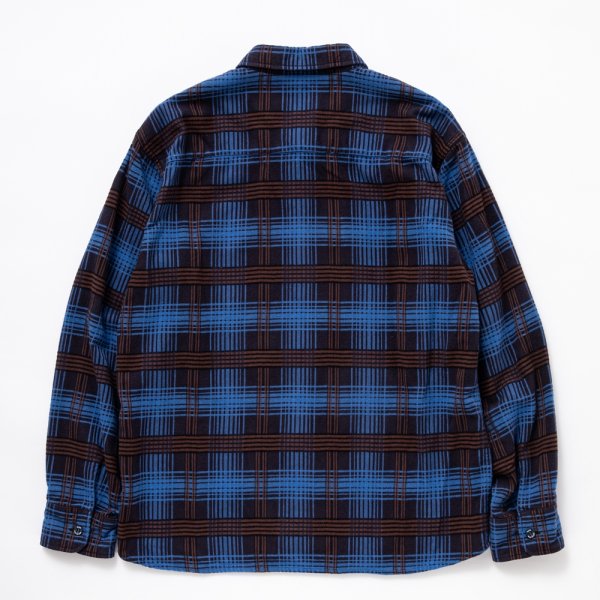 画像2: RATS/C/R FLANNEL CHECK SHIRT（SAX BLUE CHECK）［フランネルチェックシャツ-24秋冬］