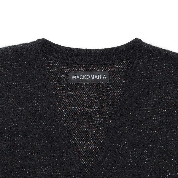 画像2: WACKO MARIA/GLITTER MOHAIR KNIT CARDIGAN（BLACK/RAINBOW）［グリッダーモヘアカーディガン-24秋冬］