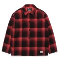 WACKO MARIA/CHECK FLEECE SHIRT JACKET（RED）［チェックフリースシャツJKT-24秋冬］