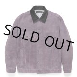 WACKO MARIA/SUEDE TRUCKER JACKET（PURPLE）［スウェードレザートラッカーJKT-24秋冬］