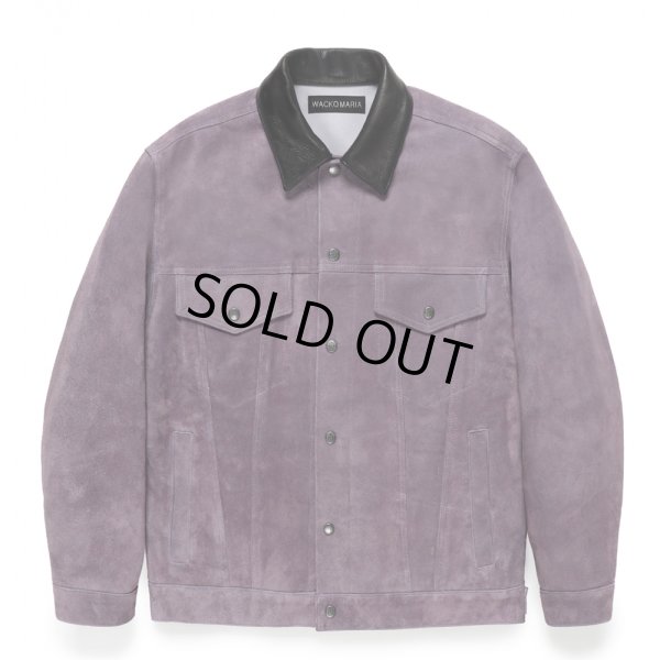 画像1: WACKO MARIA/SUEDE TRUCKER JACKET（PURPLE）［スウェードレザートラッカーJKT-24秋冬］