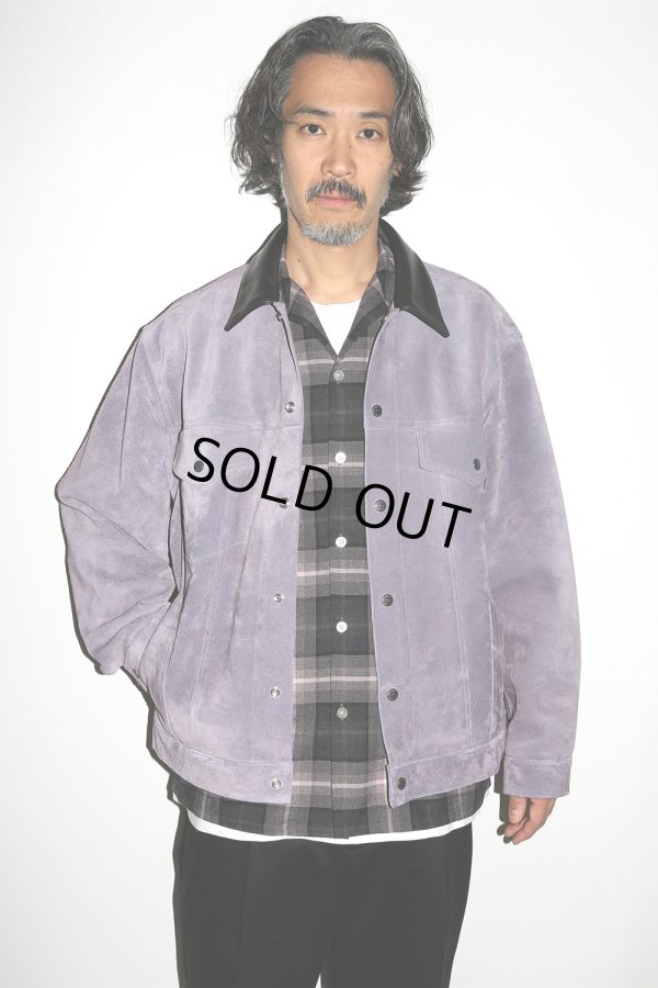 画像4: WACKO MARIA/SUEDE TRUCKER JACKET（PURPLE）［スウェードレザートラッカーJKT-24秋冬］