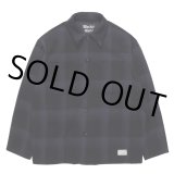 WACKO MARIA/CHECK FLEECE SHIRT JACKET（NAVY）［チェックフリースシャツJKT-24秋冬］