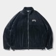 画像1: TIGHTBOOTH/VELOUR TRACK JACKET（Black）［ベロアトラックJKT-24秋冬］ (1)