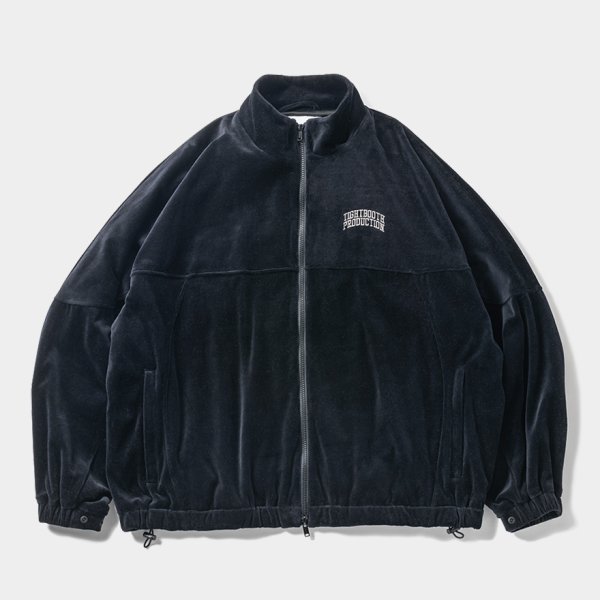 画像1: TIGHTBOOTH/VELOUR TRACK JACKET（Black）［ベロアトラックJKT-24秋冬］