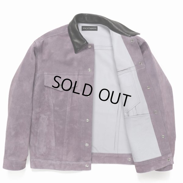 画像3: WACKO MARIA/SUEDE TRUCKER JACKET（PURPLE）［スウェードレザートラッカーJKT-24秋冬］