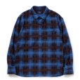 画像1: RATS/C/R FLANNEL CHECK SHIRT（SAX BLUE CHECK）［フランネルチェックシャツ-24秋冬］ (1)