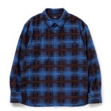 RATS/C/R FLANNEL CHECK SHIRT（SAX BLUE CHECK）［フランネルチェックシャツ-24秋冬］