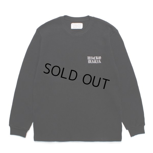 画像1: WACKO MARIA/THERMAL CREW NECK SHIRT（BLACK）［サーマル長袖-24秋冬］