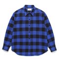 WACKO MARIA/CHECK FLANNEL SHIRT（BLUE）［チェックフランネルシャツ-24秋冬］