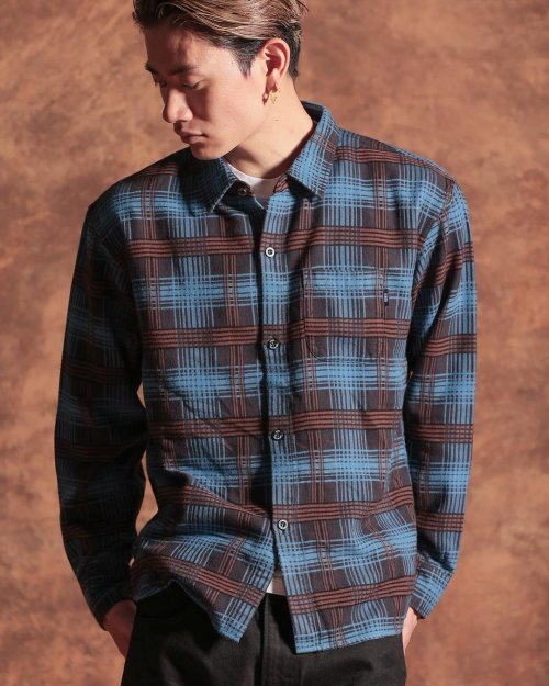 他の写真3: RATS/C/R FLANNEL CHECK SHIRT（SAX BLUE CHECK）［フランネルチェックシャツ-24秋冬］