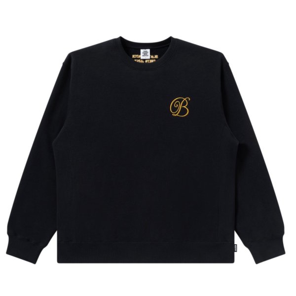 画像1: BlackEyePatch/B EMBLEM HEAVYWEIGHT CREW SWEAT（BLACK）