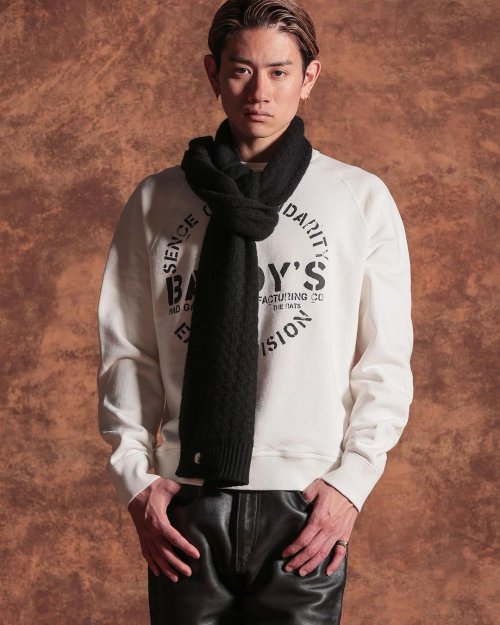 他の写真3: RATS/LOGO BINDER NECK SWEAT（WHITE）［クルーネックスウェット-24秋冬］