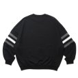 画像2: COOTIE PRODUCTIONS/Heavy Oz Jersey Jacquard Sleeve Crew（Black）［ジャガードスリーブクルー-24秋冬］ (2)