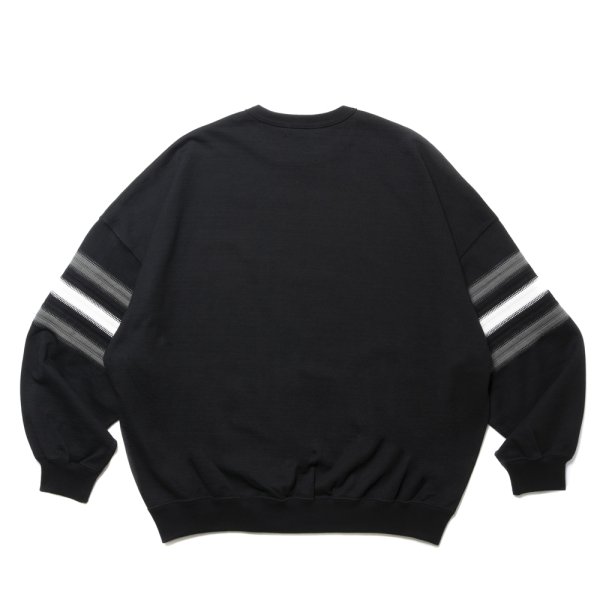 画像2: COOTIE PRODUCTIONS/Heavy Oz Jersey Jacquard Sleeve Crew（Black）［ジャガードスリーブクルー-24秋冬］