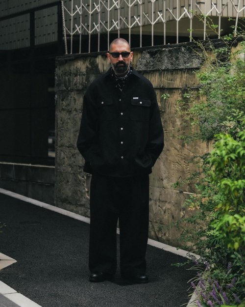 他の写真3: COOTIE PRODUCTIONS/Needle Punch Twill 1 Tuck Trousers（Black）［ニードルパンチツイルワンタックトラウザース-24秋冬］