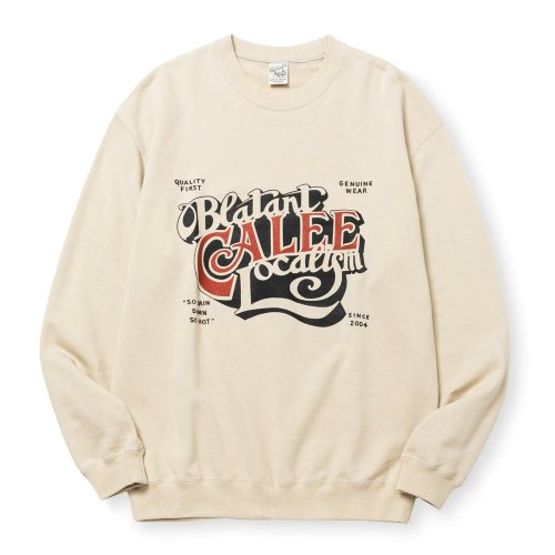 他の写真1: CALEE/CAL BL LOGO CREW NECK SW ＜NATURALLY PAINT DESIGN＞（BEIGE）［クルーネックスウェット-24秋冬］