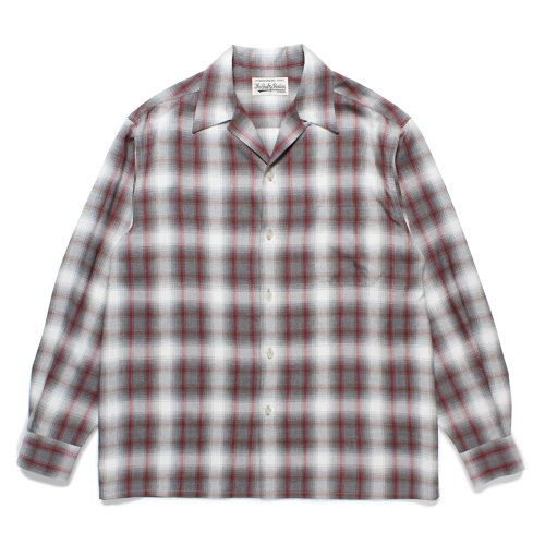 他の写真1: WACKO MARIA/OMBRE CHECK OPEN COLLAR SHIRT（WHITE）［オンブレチェックオープンカラーシャツ-24秋冬］