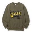 画像1: CALEE/CAL BL LOGO CREW NECK SW ＜NATURALLY PAINT DESIGN＞（OLIVE）［クルーネックスウェット-24秋冬］ (1)