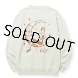 【30%OFF】CALEE/SYNDICATE RETRO GIRL CREW NECK SW ＜NATURALLY PAINT DESIGN＞（Lt.BEIGE）［クルーネックスウェット-24秋冬］