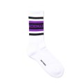 WACKO MARIA/LOGO JACQUARD SOCKS（WHITE/PURPLE）［ロゴジャガードソックス-24秋冬］