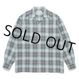 WACKO MARIA/OMBRE CHECK OPEN COLLAR SHIRT（BLUE）［オンブレチェックオープンカラーシャツ-24秋冬］