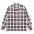 WACKO MARIA/OMBRE CHECK OPEN COLLAR SHIRT（WHITE）［オンブレチェックオープンカラーシャツ-24秋冬］