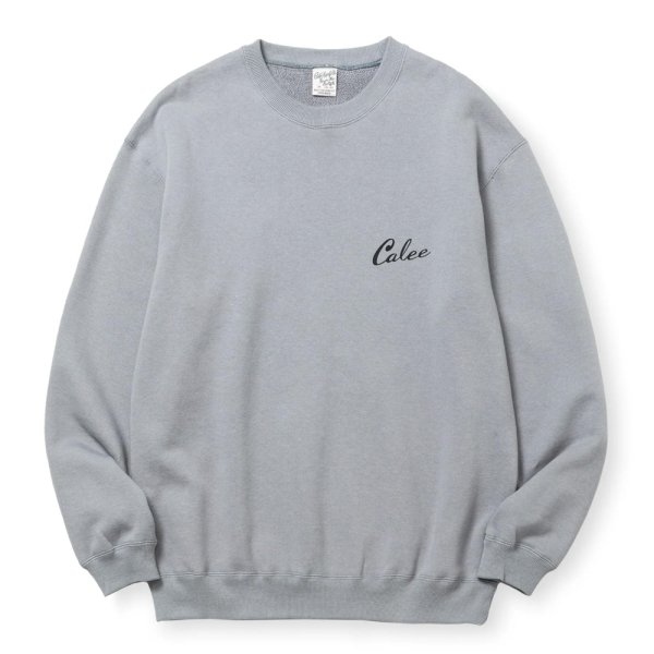 画像2: CALEE/SYNDICATE RETRO GIRL CREW NECK SW ＜NATURALLY PAINT DESIGN＞（GRAY）［クルーネックスウェット-24秋冬］